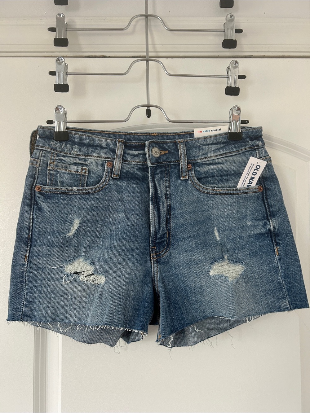 Old Navy O.G. Straight 
High-Rise 
Raw Hem
3” Inseam